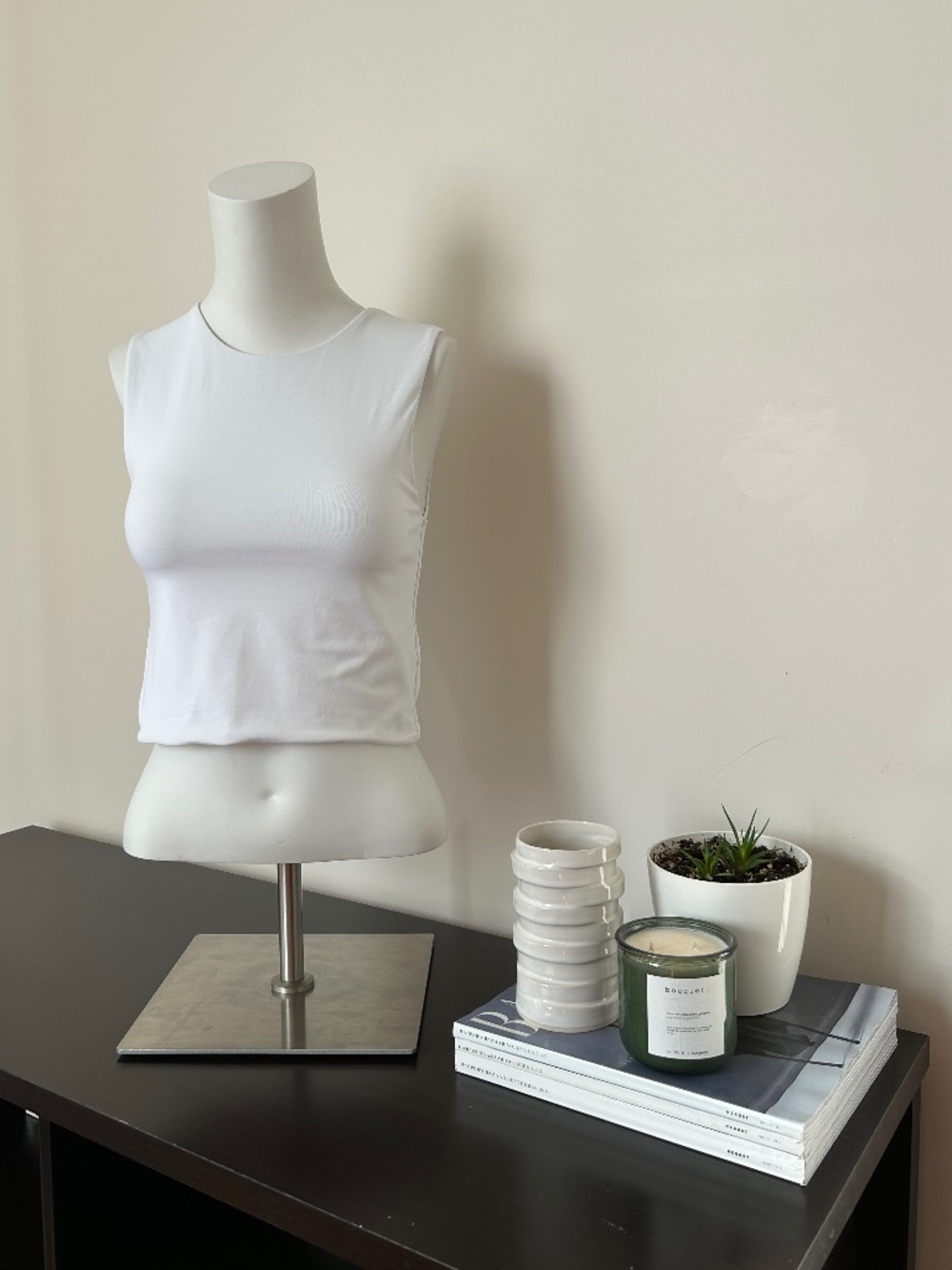 Aritzia White Muscle Tank Top